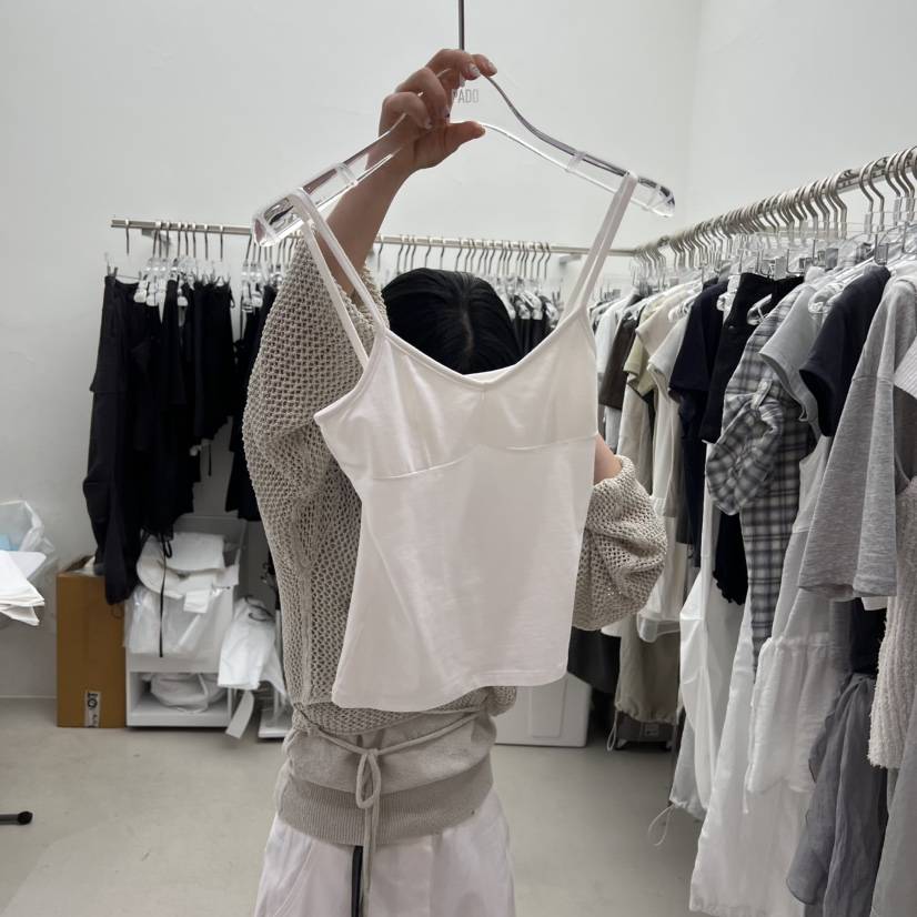 PADO東大門代購女裝新品25春夏職業時尚休閑推薦吊帶背心羊絨PADO吊帶/背心