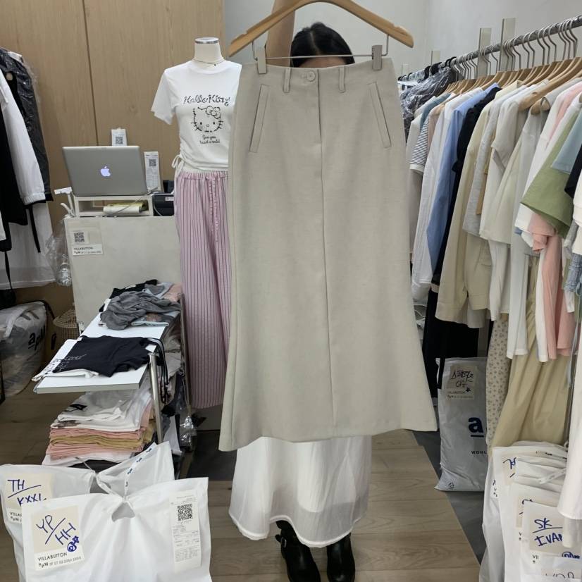 VILLABUTTON韓國代購女士新品人氣休閑時尚職業半身裙中短裙VILLABUTTON半身裙/中短裙