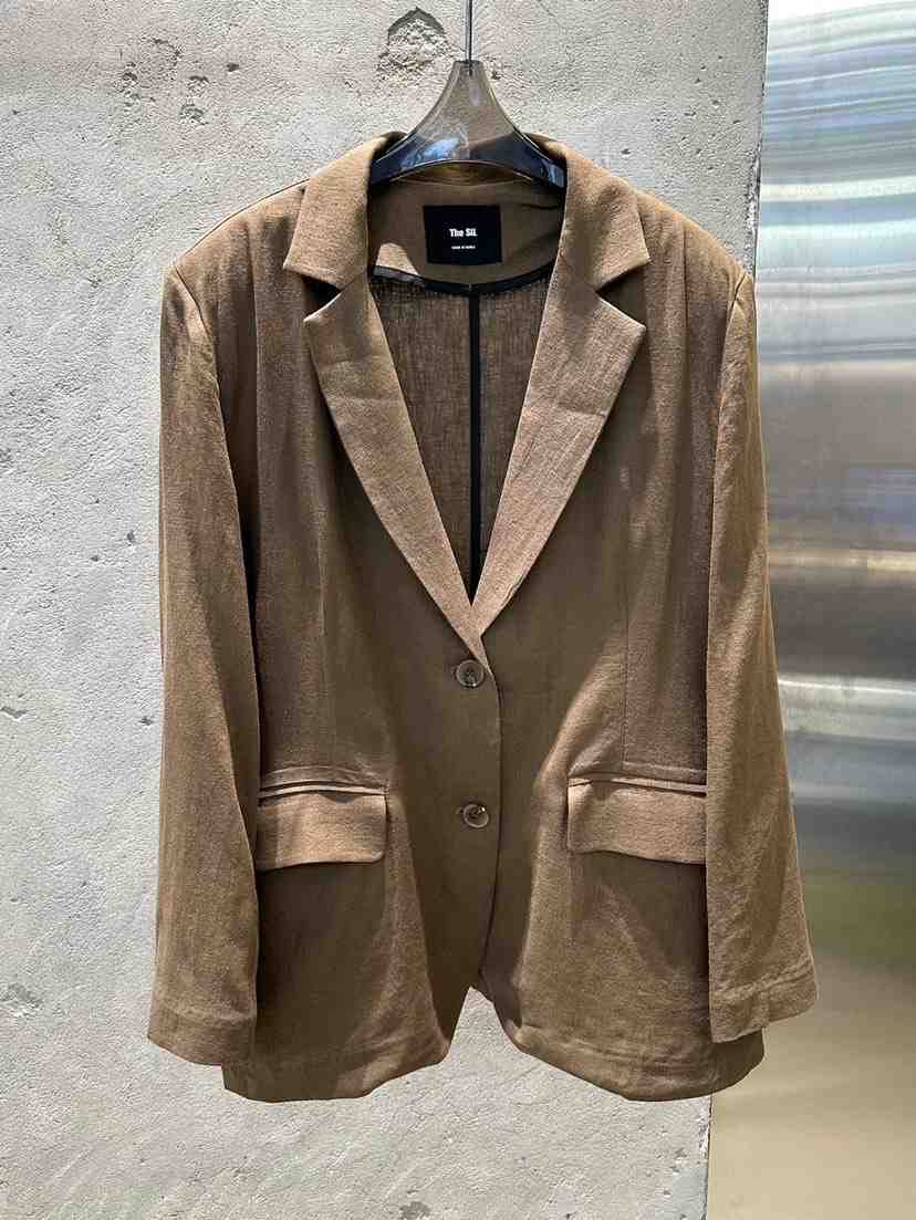 THE SIL東大門直郵女士新品人氣職業推薦熱賣休閑夾克亞麻THE SIL/1 2ILLY夾克