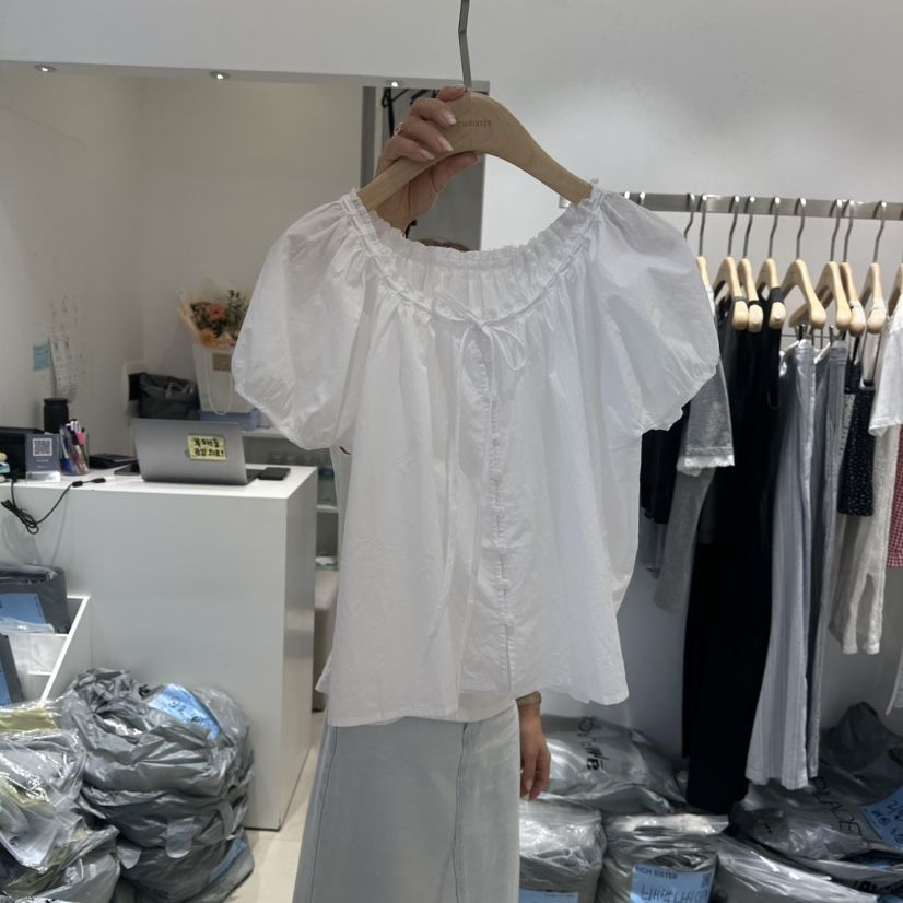 RICH SISTER韓國代購女裝新款時尚真品25春夏職業襯衫蕾絲衫RICH SISTER襯衫/蕾絲衫