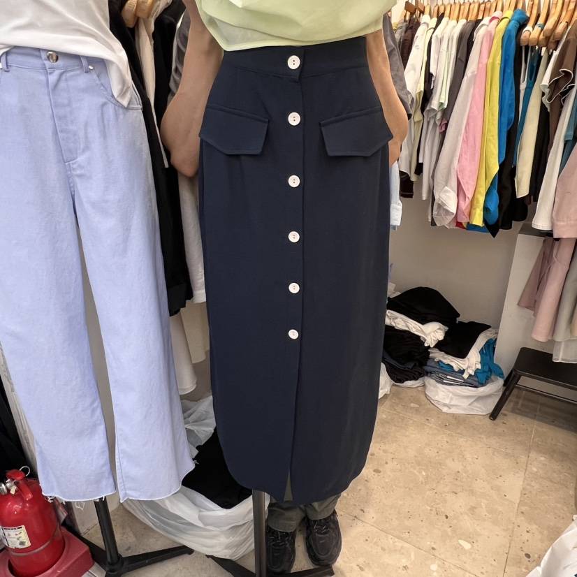 DUPLO韓國代購女士新品熱賣真品人氣推薦25春夏半身裙中短裙亞麻DUPLO半身裙/中短裙