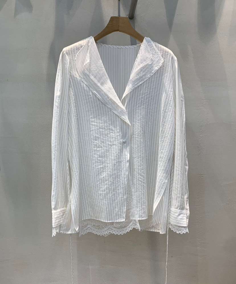 THE SIL韓國直郵女裝新款熱賣推薦25春夏襯衫蕾絲衫假兩件THE SIL/1 2ILLY襯衫/蕾絲衫