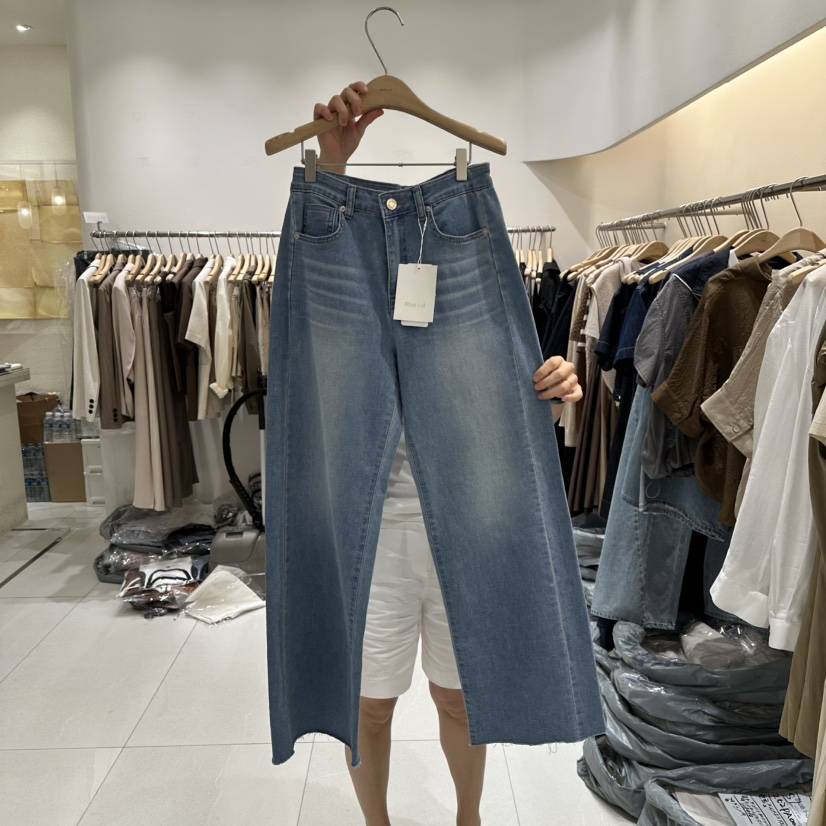BLUEI-D東大門直郵女裝新品25春夏真品時尚推薦職業牛仔褲Blue i-d牛仔褲
