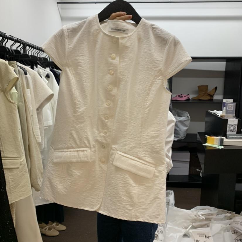 UNANSWERED-MYSTERY韓國直郵女士新品熱賣推薦25春夏襯衫蕾絲衫UNANSWERED/MYSTERY襯衫/蕾絲衫