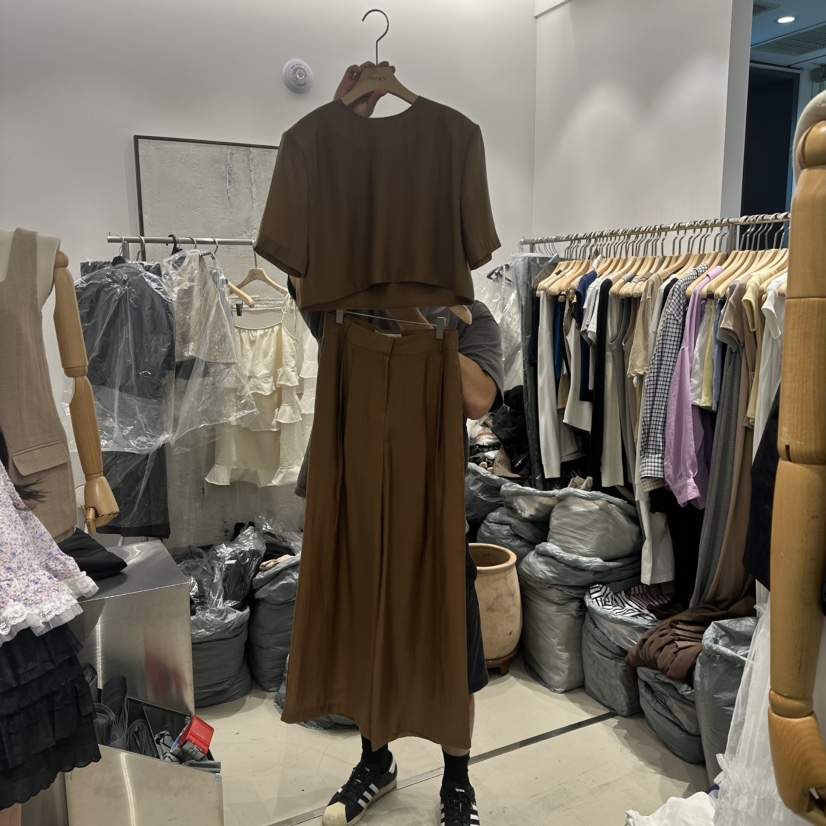 HONG.U韓國直郵女士新品人氣真品熱賣休閑推薦套裝天絲套裝HONG.U套裝