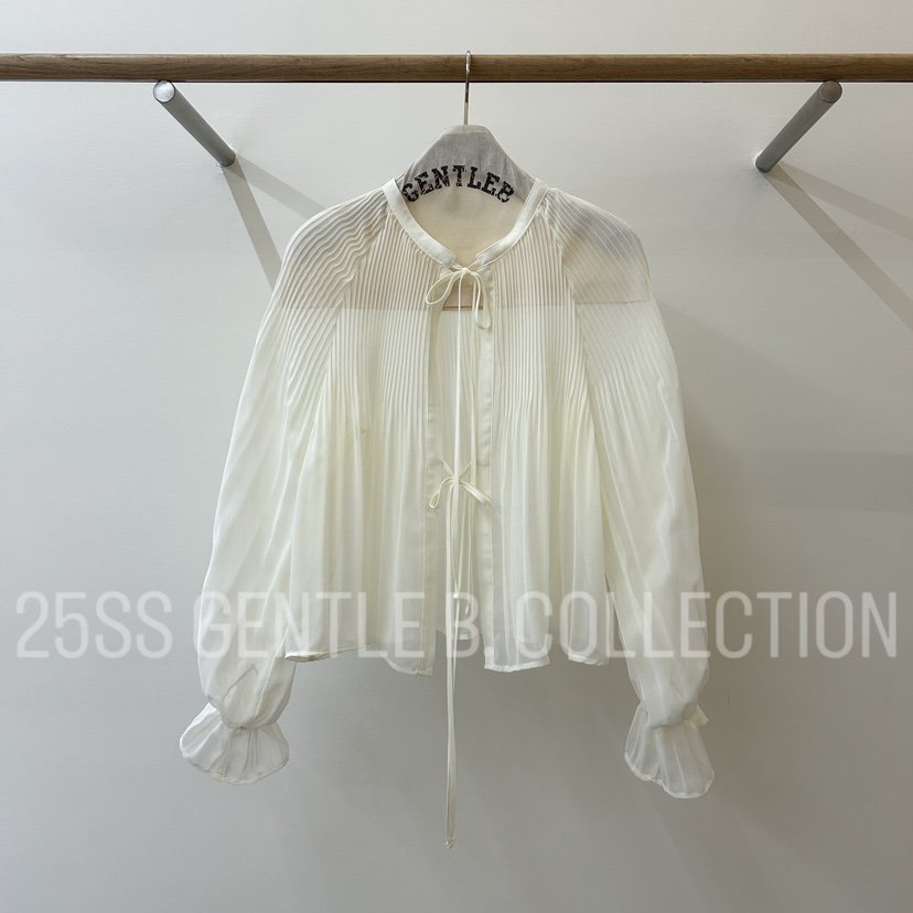 GENTLE B韓國代購女士新款休閑25春夏推薦時尚襯衫蕾絲衫開衫GENTLE B襯衫/蕾絲衫