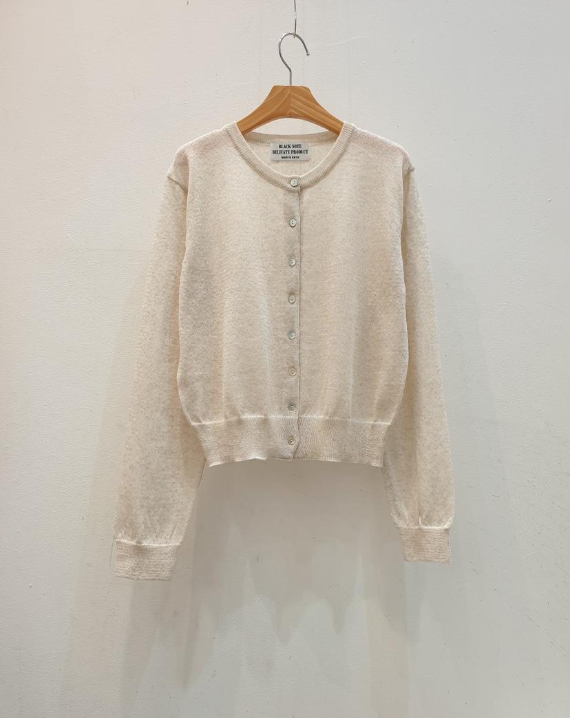 BLACK NOTE韓國代購女裝新品職業25春夏休閑針織衫亞麻開衫BLACK NOTE針織衫