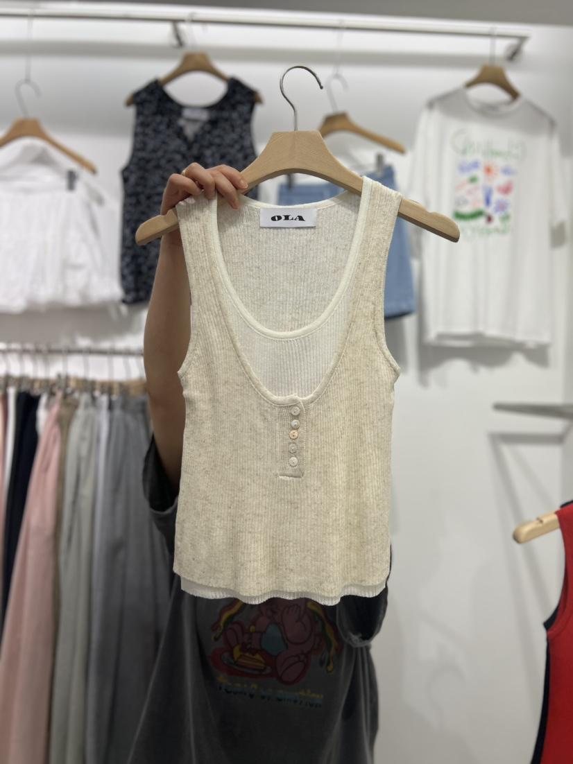 OLA東大門代購女裝新品休閑真品推薦職業時尚人氣25春夏吊帶背心mellor/OLA吊帶/背心
