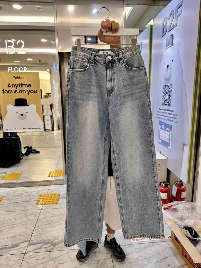 KIFF東大門直郵女裝新款職業熱賣25春夏真品推薦人氣牛仔褲KIFF牛仔褲