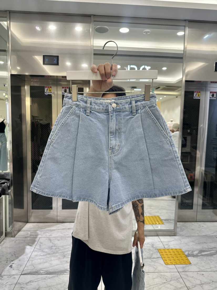 KIFF韓國代購女士新品人氣25春夏職業推薦熱賣休閑短褲褶皺KIFF短褲
