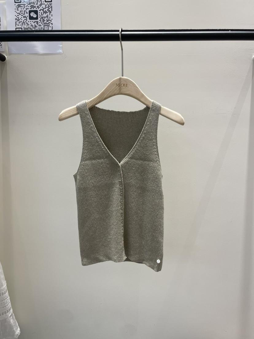 NEOUL東大門代購女裝新品25春夏時尚職業真品熱賣推薦休閑馬甲NEOUL/ahin雙領標簽馬甲