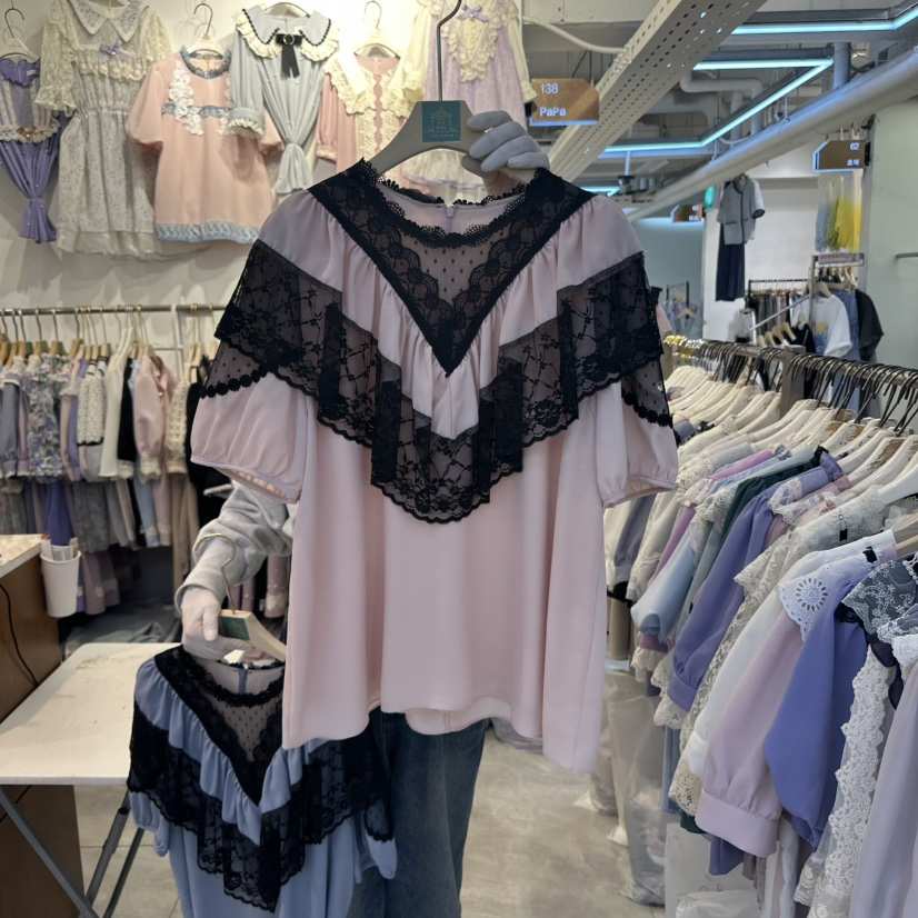 PAPA東大門代購女裝新品休閑人氣推薦真品熱賣職業襯衫蕾絲衫PAPA襯衫/蕾絲衫