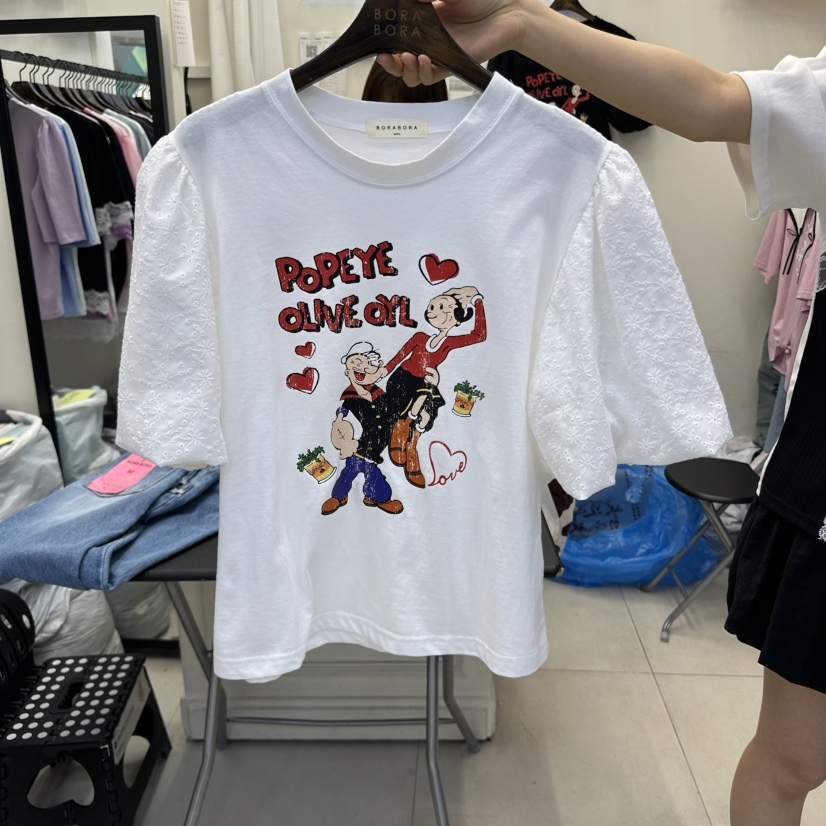 BORA BORA韓國直郵女裝新款25春夏真品職業時尚人氣休閑T恤BORA BORAT恤