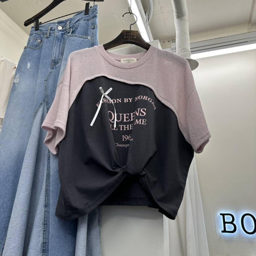 BORA BORA韓國直郵女士新品熱賣職業時尚人氣真品推薦25春夏T恤BORA BORAT恤