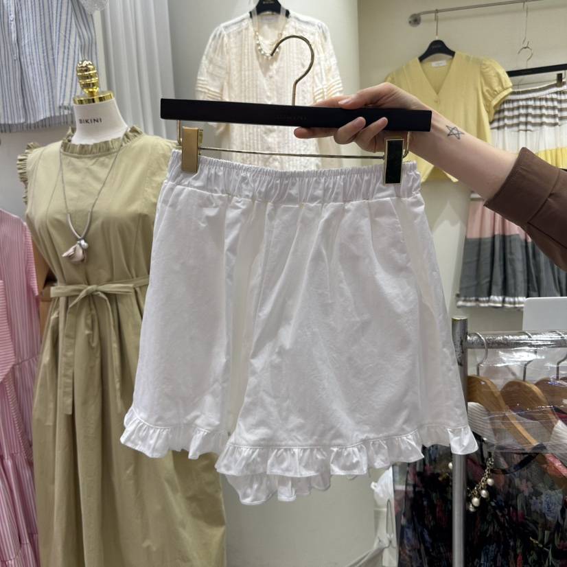 BIKINI東大門實拍女士新款職業真品25春夏休閑時尚短褲荷葉邊BIKINI短褲