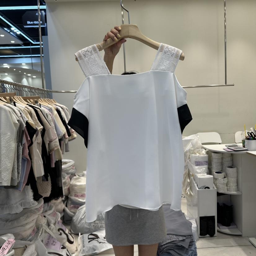BLUE RIBBON韓國代購女裝新款25春夏真品時尚職業襯衫蕾絲衫BLUE RIBBON襯衫/蕾絲衫