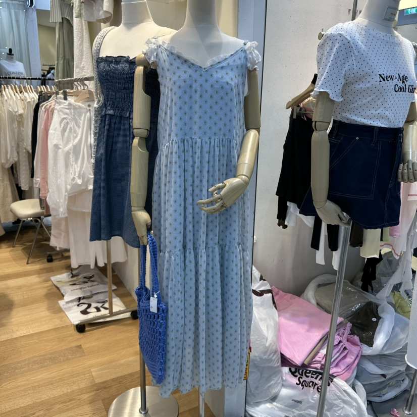 TARA韓國直郵女士新品25春夏職業休閑人氣真品推薦連衣裙雪紡TARA連衣裙