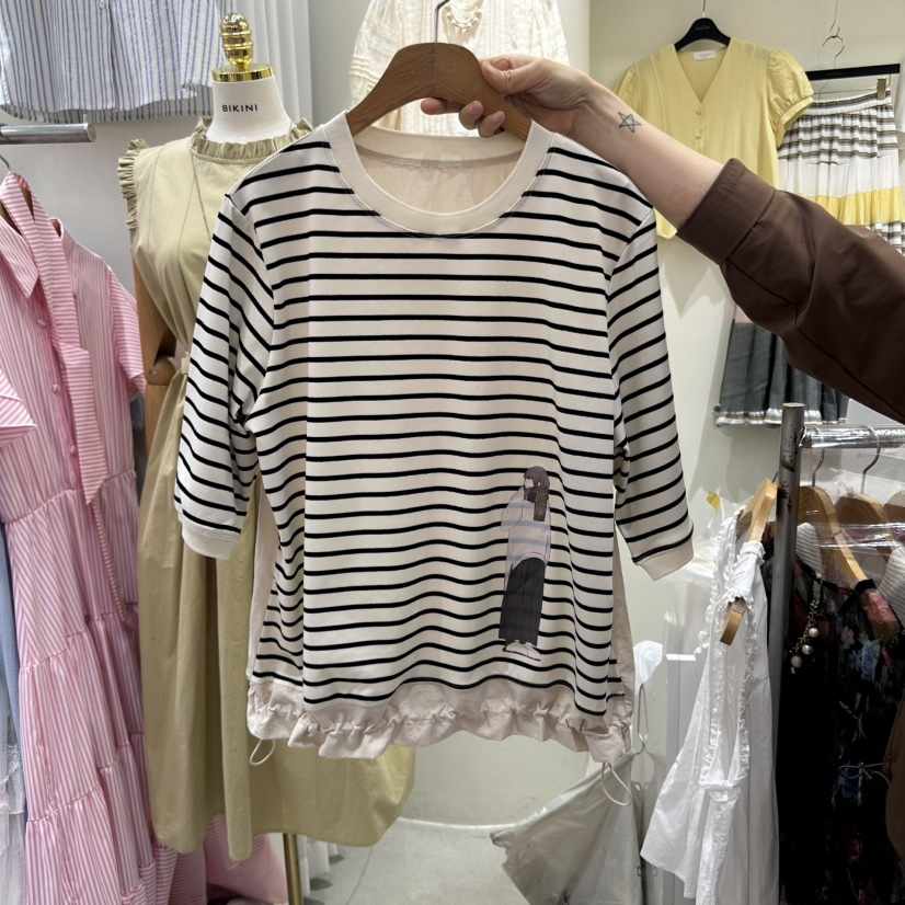 BIKINI韓國代購女士新品休閑職業人氣時尚真品熱賣推薦25春夏T恤BIKINIT恤