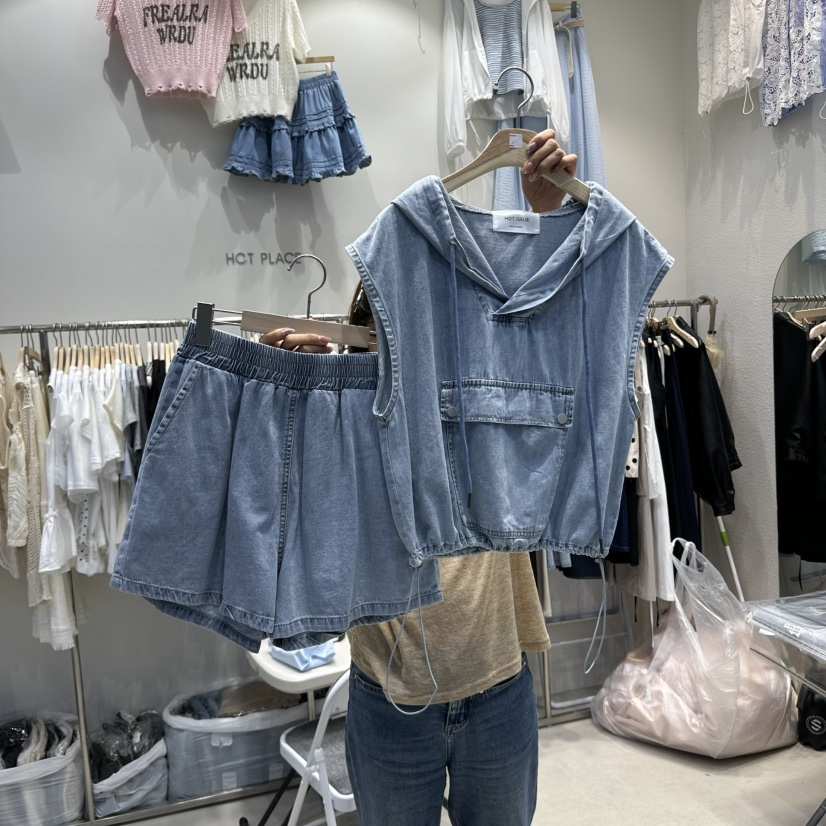 HOT PLACE韓國直郵女裝新款休閑推薦人氣套裝兩件套口袋套裝HOT PLACE/DREAM GIRIS套裝