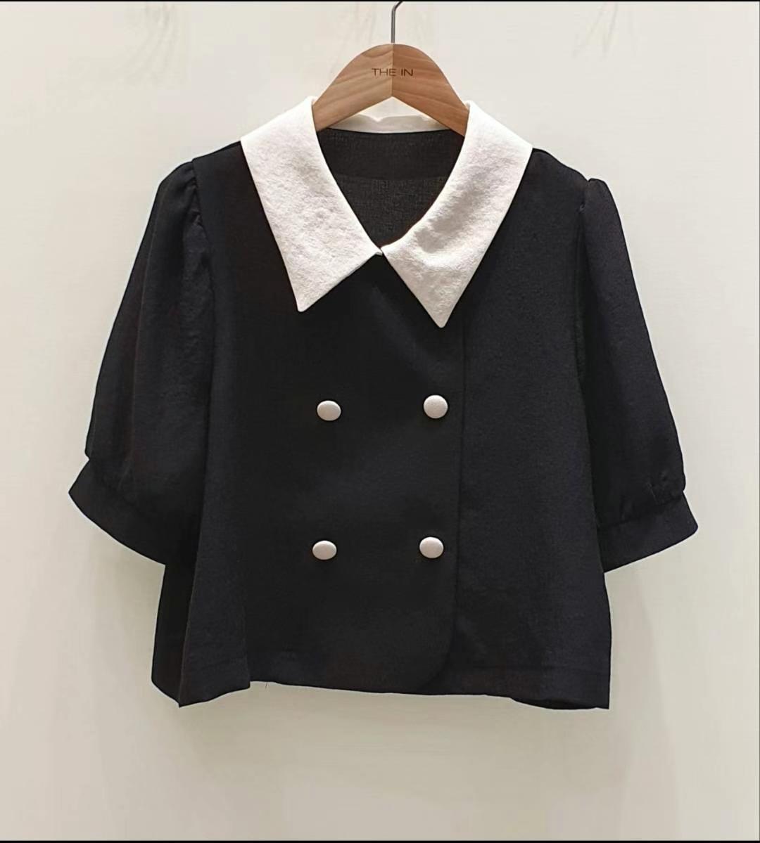 THE IN-더인-T韓國直郵女裝新品25春夏推薦襯衫蕾絲衫褶皺THE IN襯衫/蕾絲衫