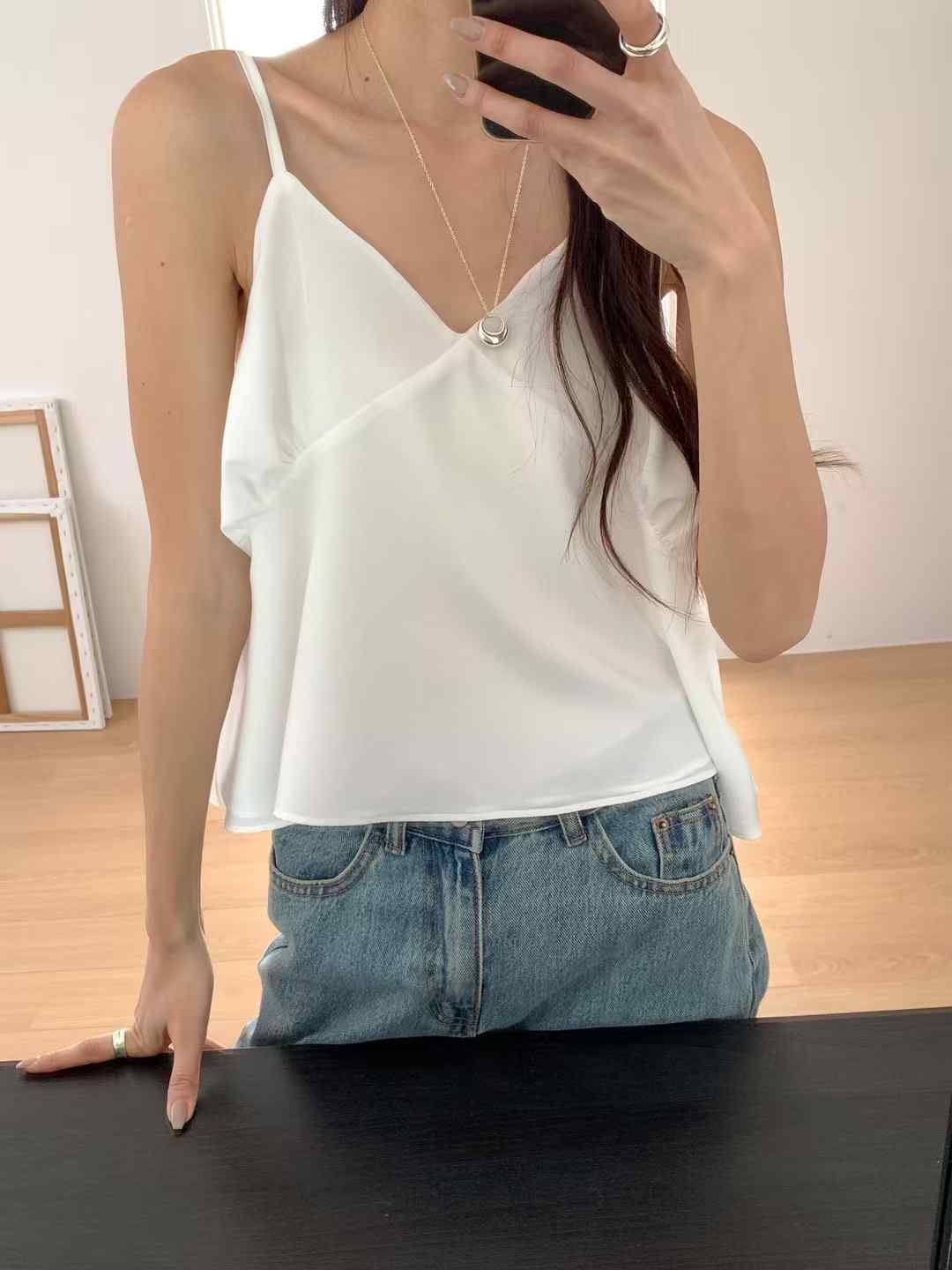 DEAR.FOREST東大門實拍女士新品職業時尚人氣休閑吊帶背心DEAR.FOREST吊帶/背心