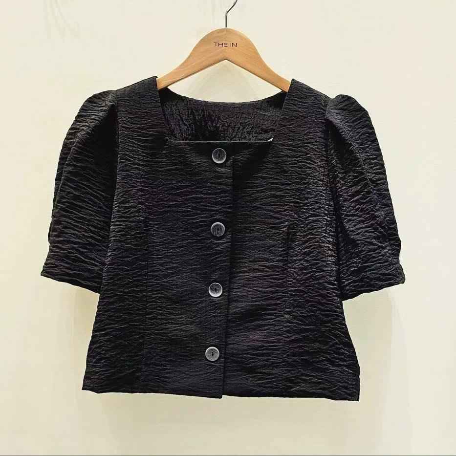 THE IN-더인-T韓國代購女士新品25春夏人氣時尚襯衫蕾絲衫THE IN襯衫/蕾絲衫