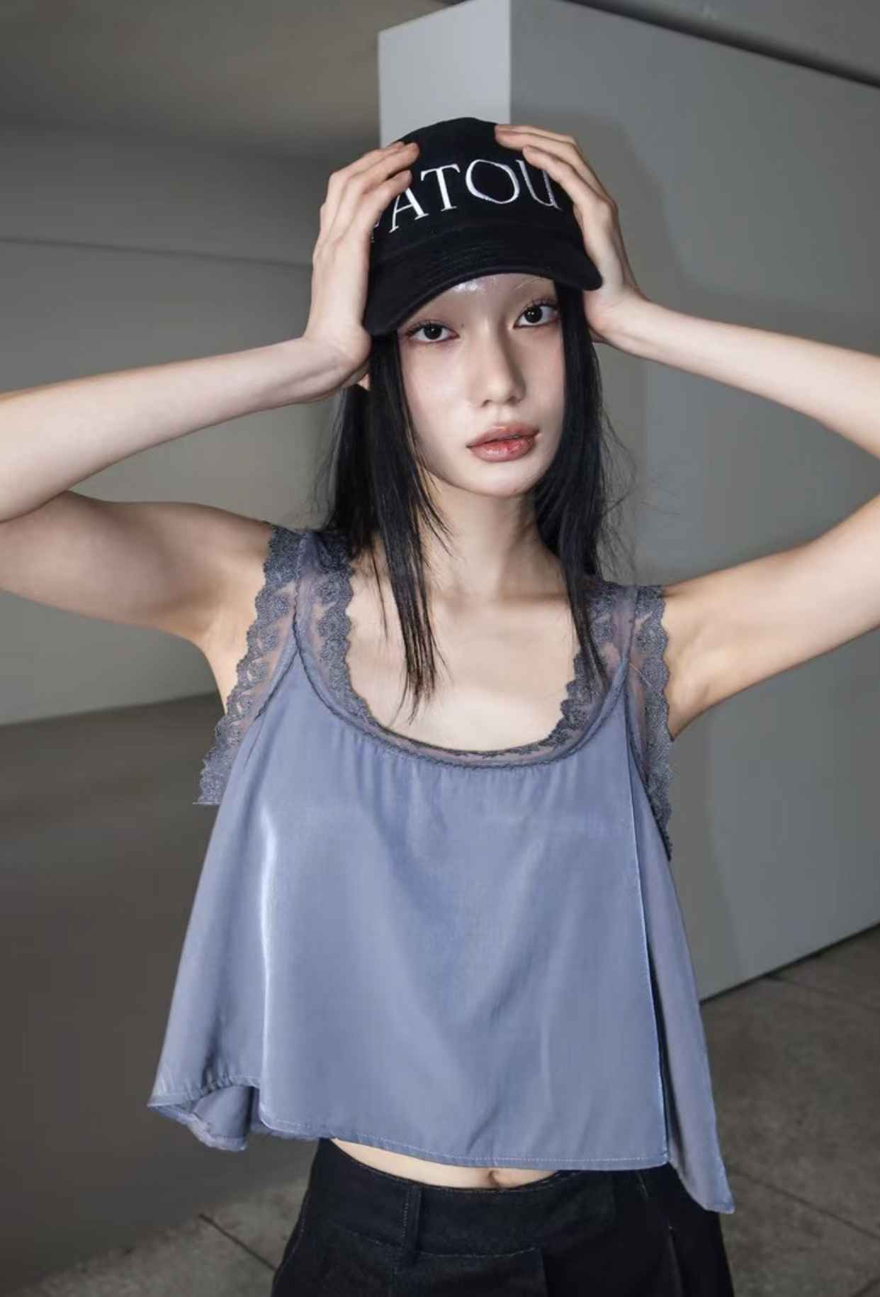 DODO QUEEN-도도퀸-T東大門直郵女士新款推薦吊帶背心蕾絲雙層DODO QUEEN-도도퀸-T吊帶/背心