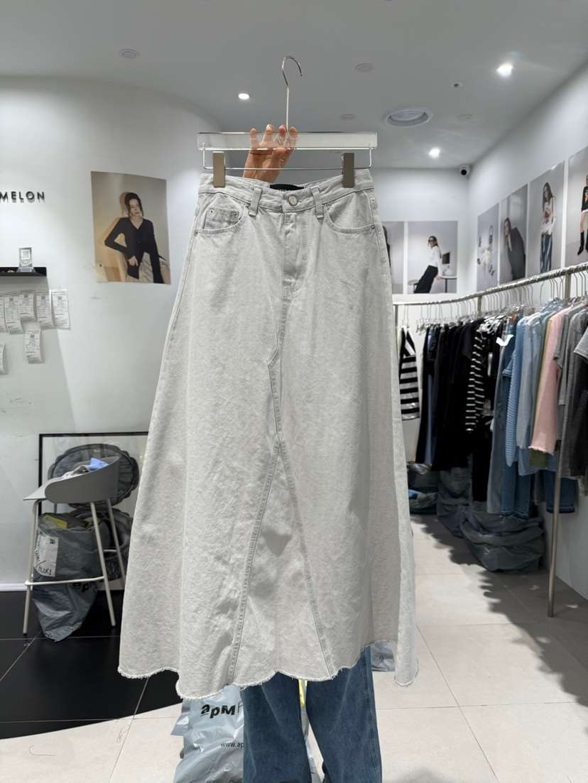 WATERMELON韓國直郵女士新品時尚25春夏真品職業休閑推薦長裙WATERMELON長裙