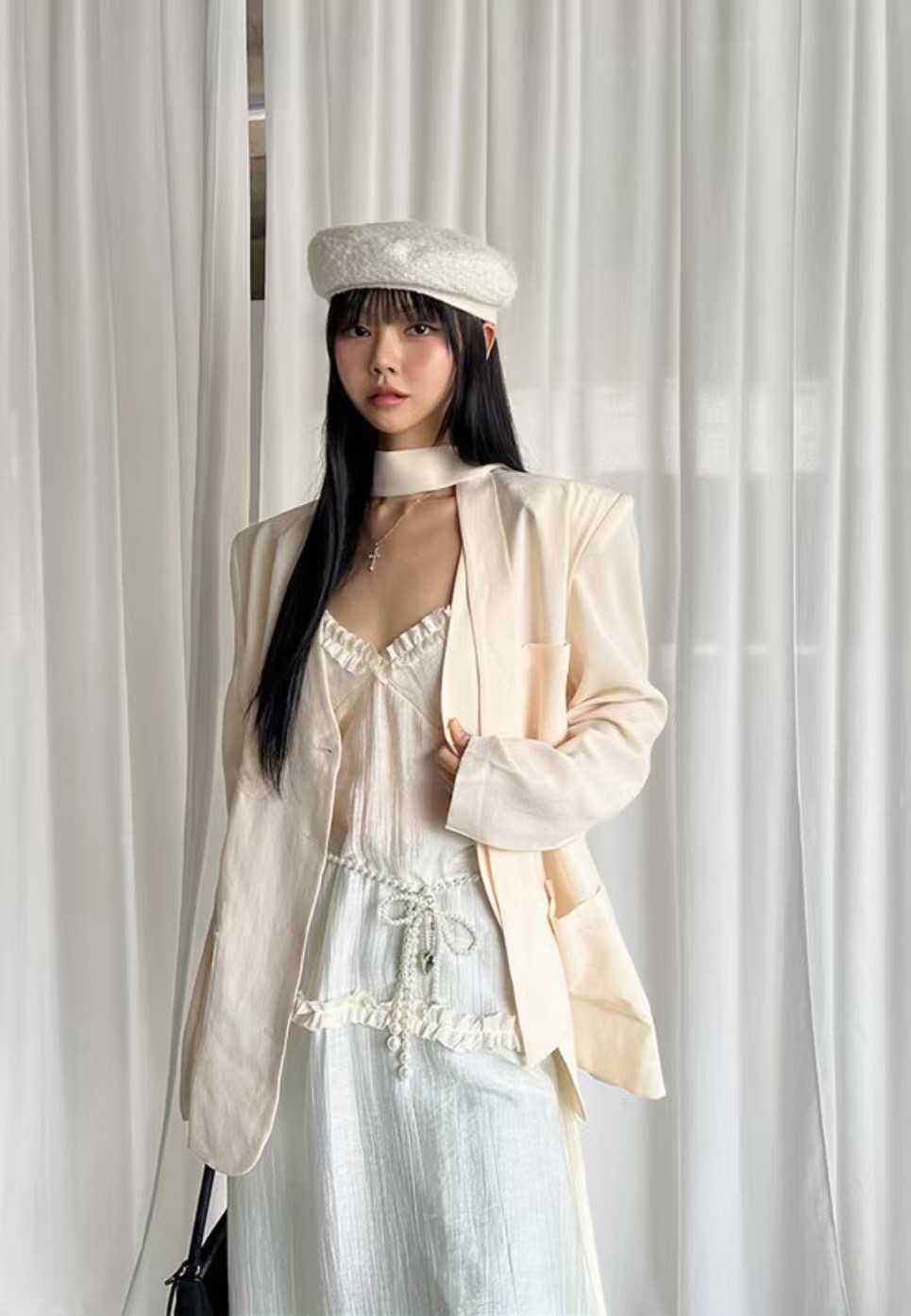 IACOCCA韓國代購女裝新款時尚熱賣休閑人氣推薦真品夾克含脖帶MARCEL___夾克