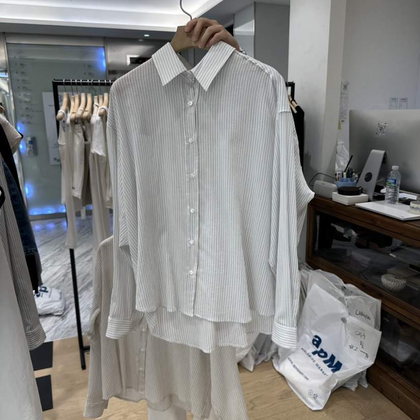 OURIN韓國直郵女士新品熱賣真品時尚職業休閑人氣襯衫蕾絲衫OURIN襯衫/蕾絲衫