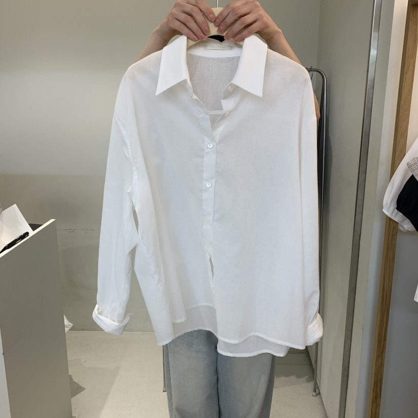 OUTRENE東大門實拍女裝新品職業時尚熱賣推薦襯衫蕾絲衫亞麻OUTRENE襯衫/蕾絲衫