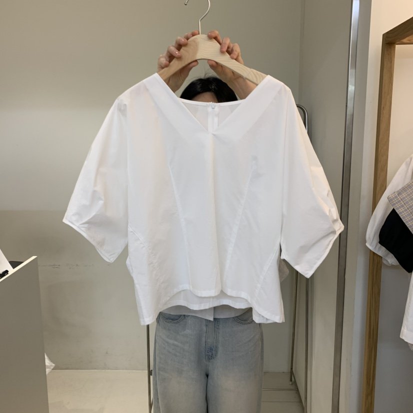OUTRENE韓國代購女士新款真品人氣時尚職業休閑25春夏襯衫蕾絲衫OUTRENE襯衫/蕾絲衫