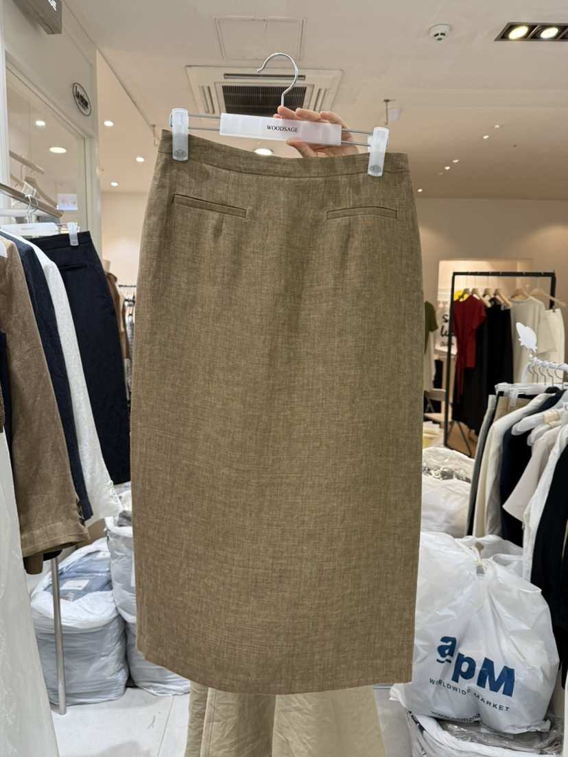 WOOD SAGE東大門直郵女士新品人氣休閑25春夏熱賣長裙亞麻WOOD SAGE長裙