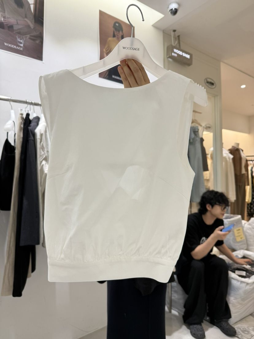 WOOD SAGE東大門實拍女士新款時尚人氣推薦真品25春夏吊帶背心WOOD SAGE吊帶/背心