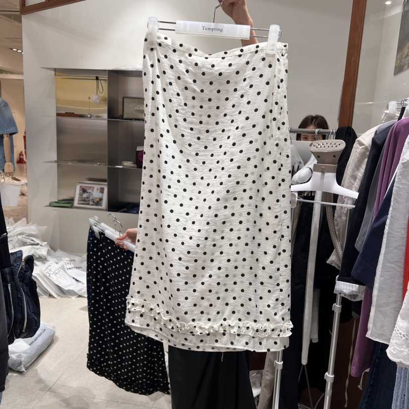 TEMPTING東大門直郵女裝新款熱賣職業25春夏半身裙中短裙荷葉邊TEMPTING半身裙/中短裙
