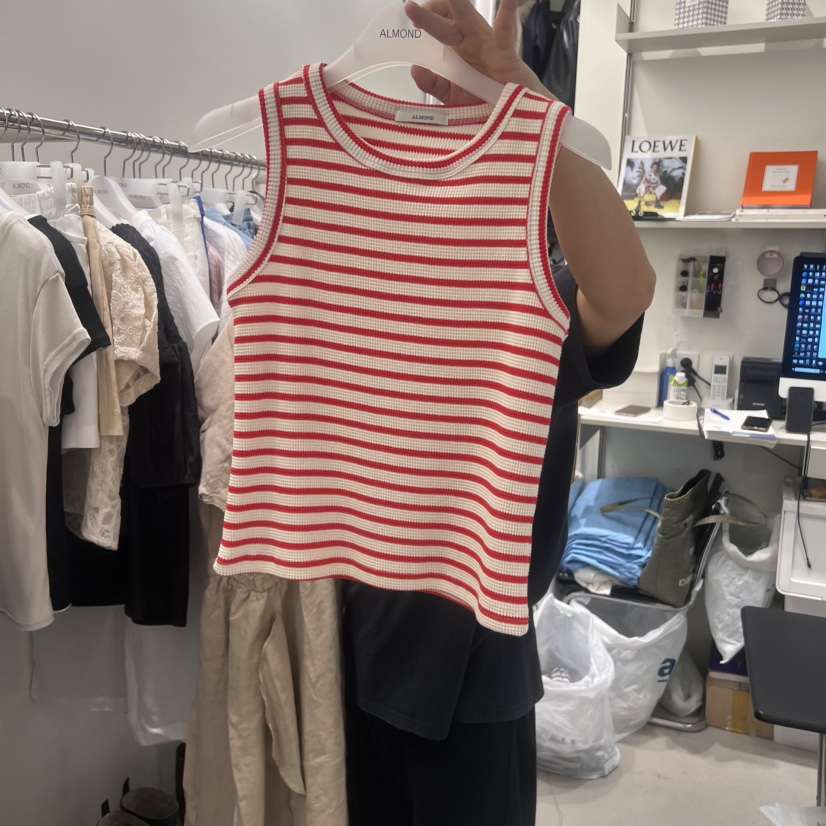 ALMOND韓國直郵女士新品熱賣職業推薦真品休閑25春夏吊帶背心ALMOND吊帶/背心