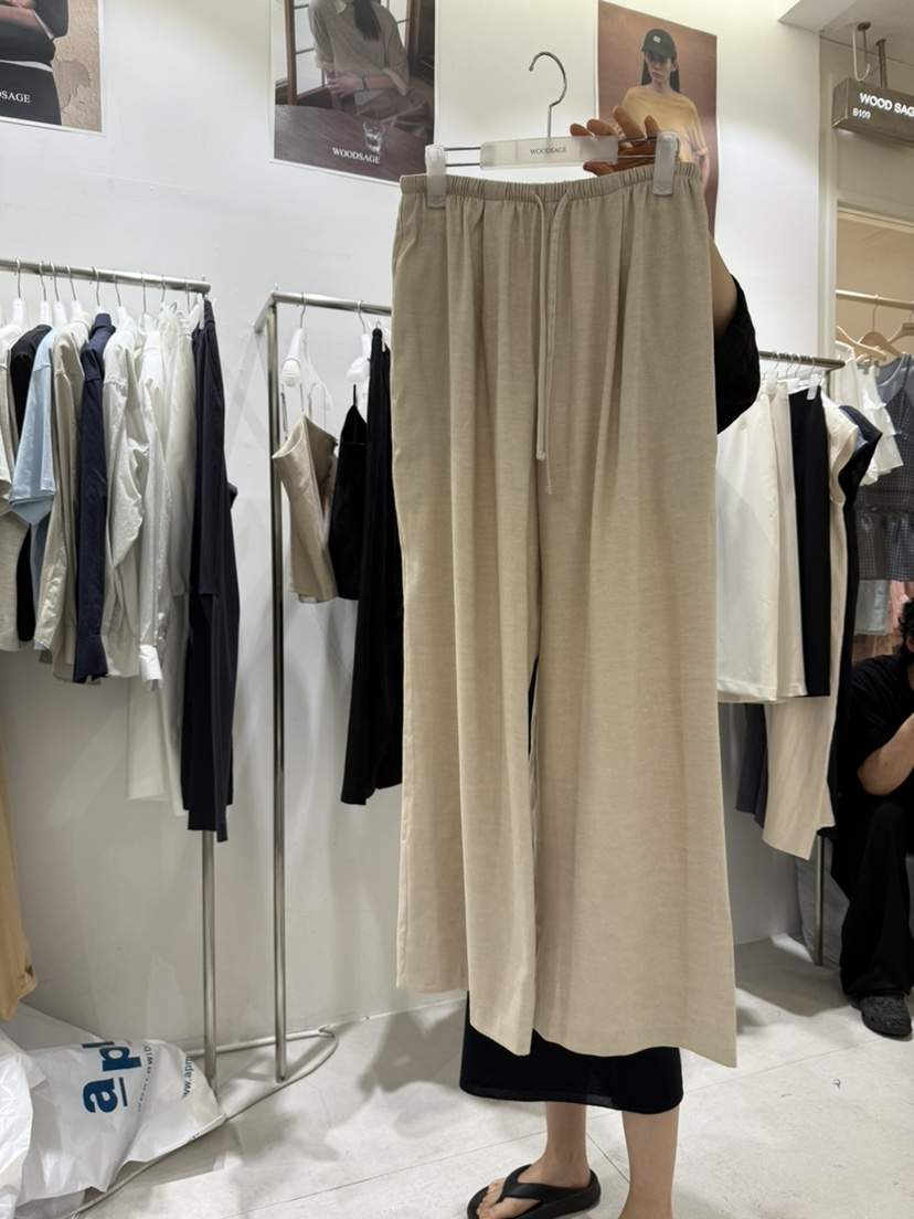 WOOD SAGE韓國代購女裝新品職業熱賣推薦真品25春夏休閑褲WOOD SAGE休閑褲