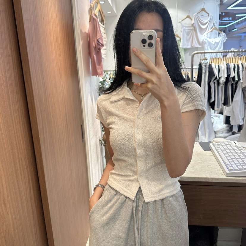 ON THE MODE東大門代購女裝新款真品25春夏推薦針織衫紐扣ON THE MODE針織衫