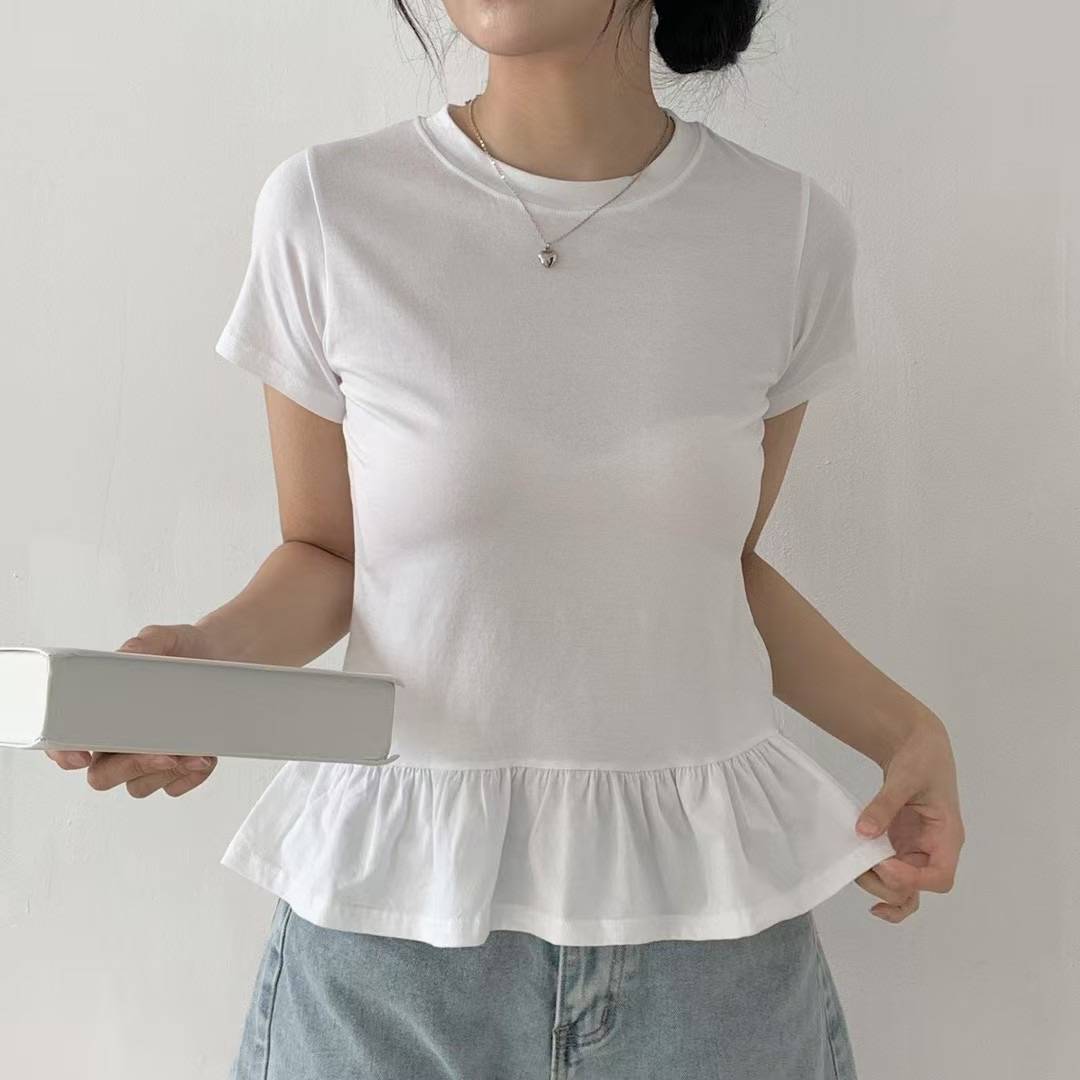 A BEL東大門實拍女裝新品推薦真品25春夏時尚休閑人氣職業T恤A BELT恤