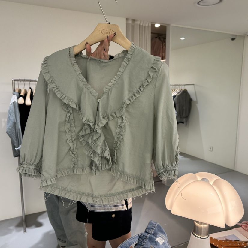 VAULT韓國直郵㊣女裝新品25春夏時尚休閑人氣熱賣襯衫蕾絲衫VAULT襯衫/蕾絲衫
