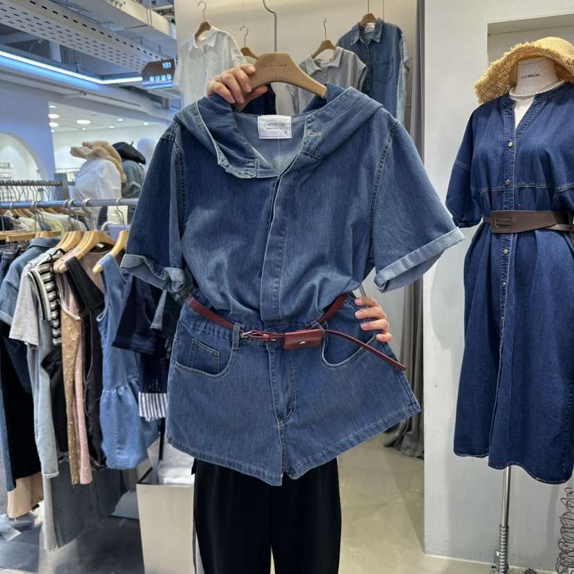 2MORROW東大門代購女士新品休閑熱賣25春夏職業真品連體褲兜帽2MORROW連體褲