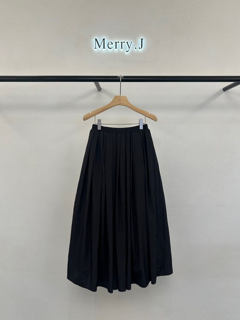 MERRY-J韓國代購女裝新品真品熱賣時尚25春夏推薦長裙褶皺MERRY-J長裙