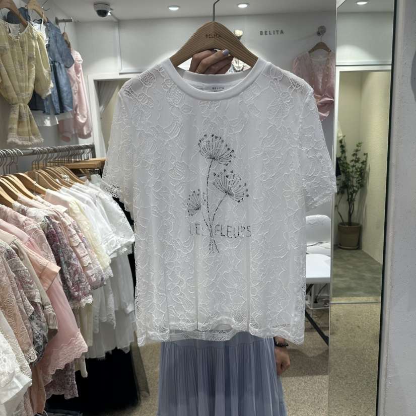 空韓國直郵女裝新品真品25春夏熱賣時尚休閑職業人氣推薦T恤BELITAT恤