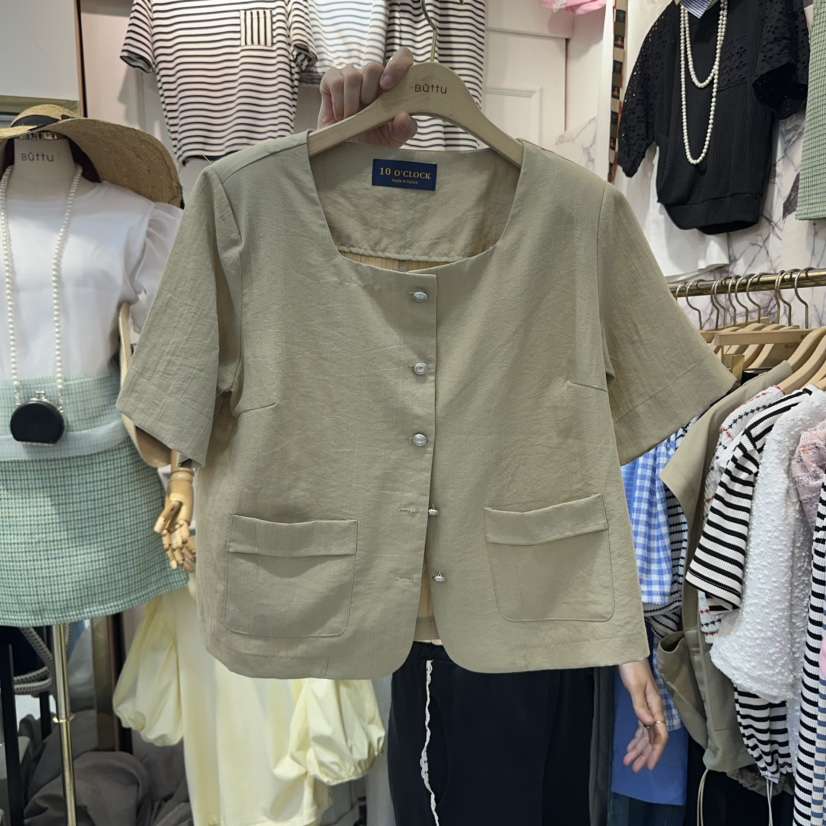 BUTTU東大門實拍女裝新款職業熱賣25春夏時尚休閑推薦真品夾克10 O CLOCK/Buttu夾克