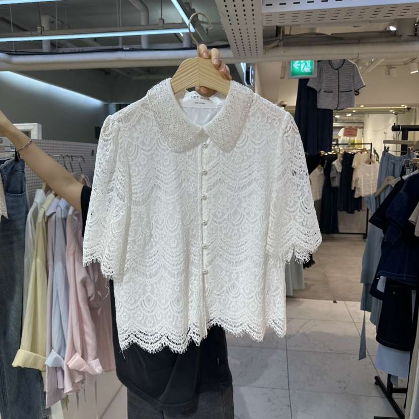 DREAM GIRIS東大門實拍女裝新款真品人氣25春夏襯衫蕾絲衫DREAM GIRIS/HOT PLACE襯衫/蕾絲衫