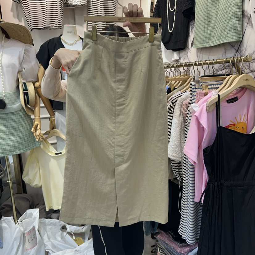BUTTU東大門直郵女裝新品推薦25春夏真品職業熱賣時尚休閑長裙10 O CLOCK/Buttu長裙