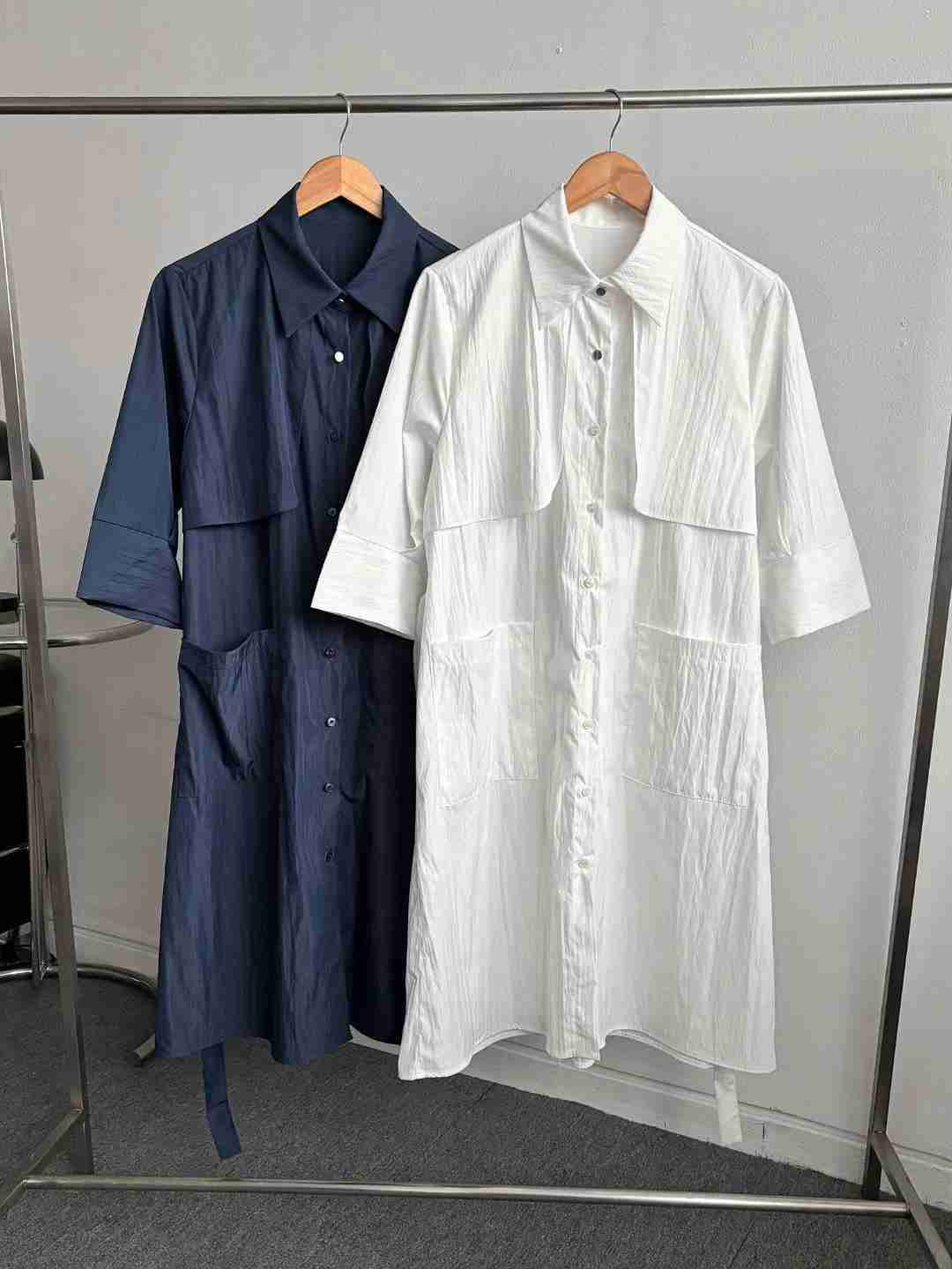 MINK DESIGN韓國㊣直郵東大門代購女裝新品休閑連衣裙含腰帶MINK DESIGN連衣裙