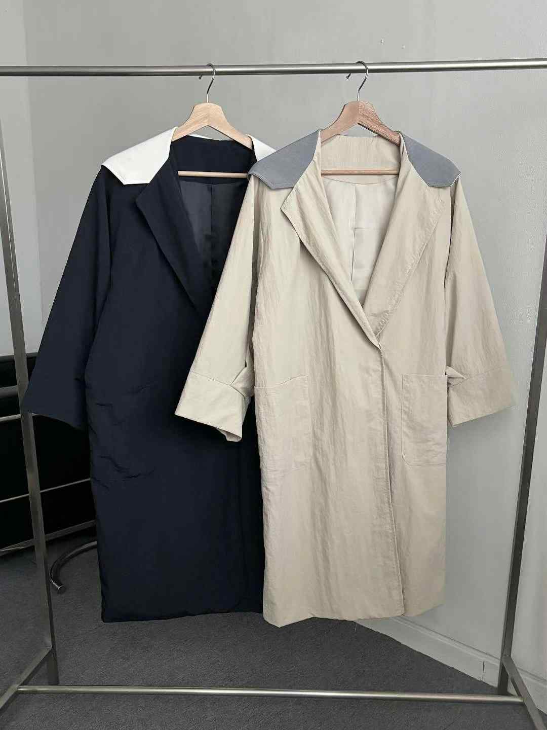 MINK DESIGN韓國直郵㊣女裝新品人氣休閑推薦25春夏長款風衣MINK DESIGN長款風衣