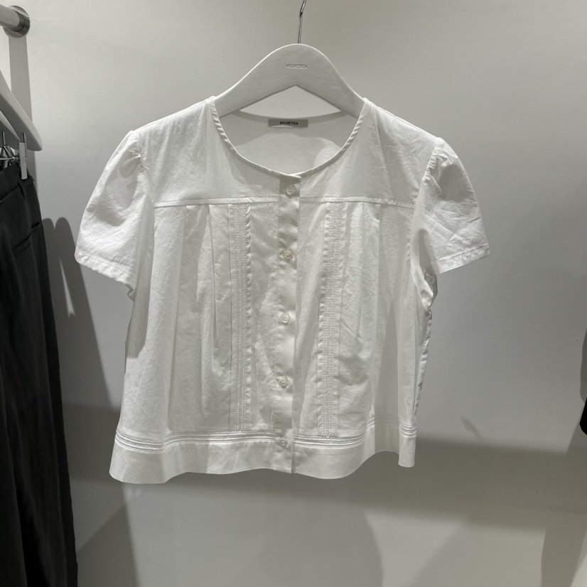 HELVETICA直郵韓國代購㊣女裝新品熱賣25春夏襯衫蕾絲衫蕾絲HELVETICA襯衫/蕾絲衫