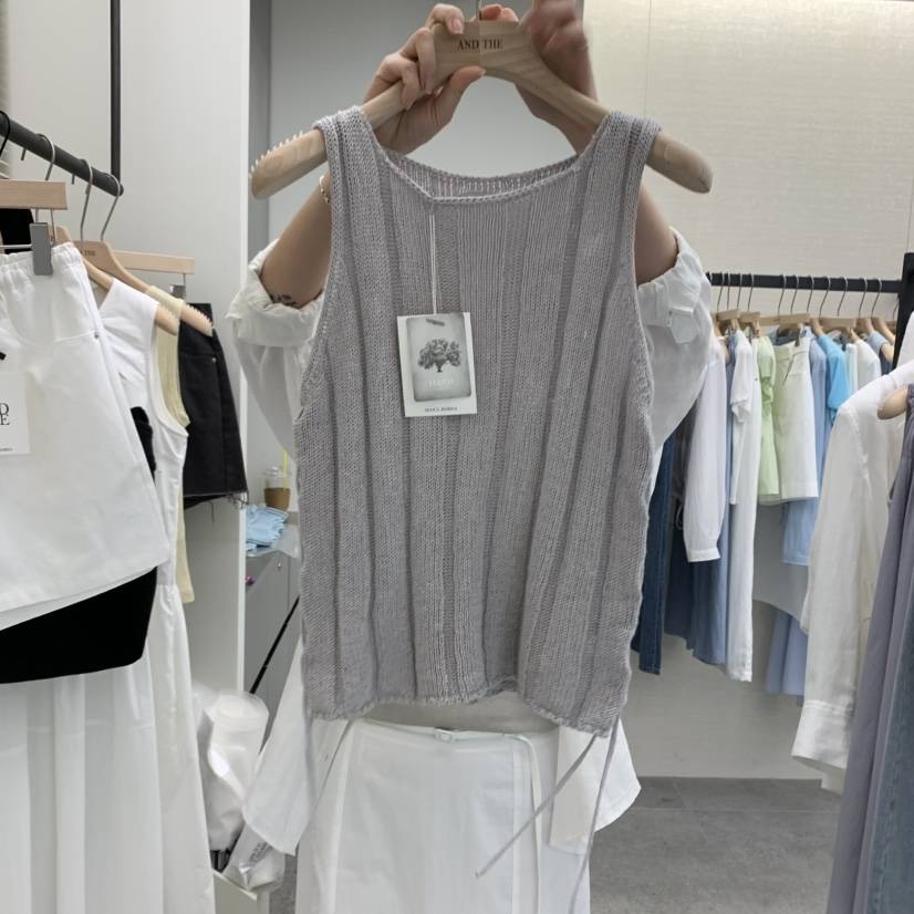 AND THE直郵韓國代購㊣女裝新品時尚推薦25春夏人氣吊帶背心AND THE吊帶/背心